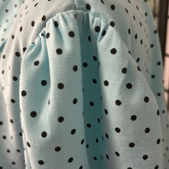 Dressbarn Polka Dot Twofer Tank Blouse Cute Sleeve Details Like New Size 18/20 - Picture 6 of 11